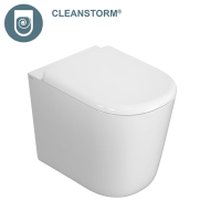 Унитаз Globo Lalita LT001BI приставной, со сливом Cleanstorm, без сидения, белый 