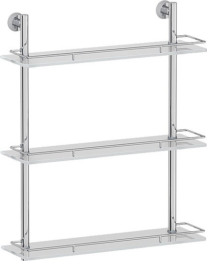 Полка стеклянная FBS Vizovice 069 Хром 3-ярусная 50 см