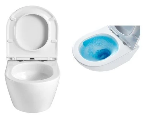 унитаз azario grado az-0046-uq3 подвесной, безободковый, с сиденьем микролифт, слив "торнадо", 49х36х36 см, белый