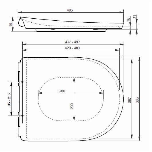 сиденье с крышкой для унитаза toto gp tc524eu softclose