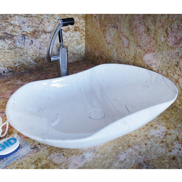 раковина в ванную накладная ceramalux 66 см 503h012 под камень белая