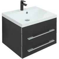 Тумба под раковину Aquanet Верона 58 New черная матовая, 00272428