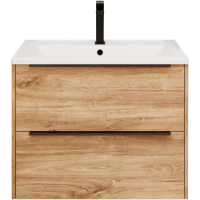 Тумба под раковину La Fenice Tesoro FNC-01-TES-DKK-80-2 78,8 см, подвесная, дуб канзас