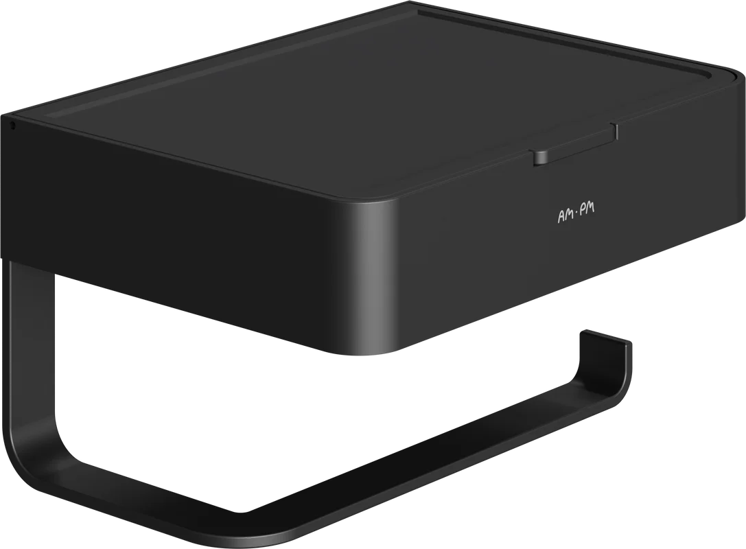 Держатель туалетной бумаги AM.PM Inspire 2.0 AA50A341522 с полкой для телефона и контейнером, черный