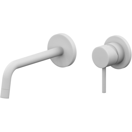 Смеситель Paffoni Light LIG006BO70 для раковины, без донного клапана, встраиваемый, с внутренней частью, излив 17.8 см, белый матовый