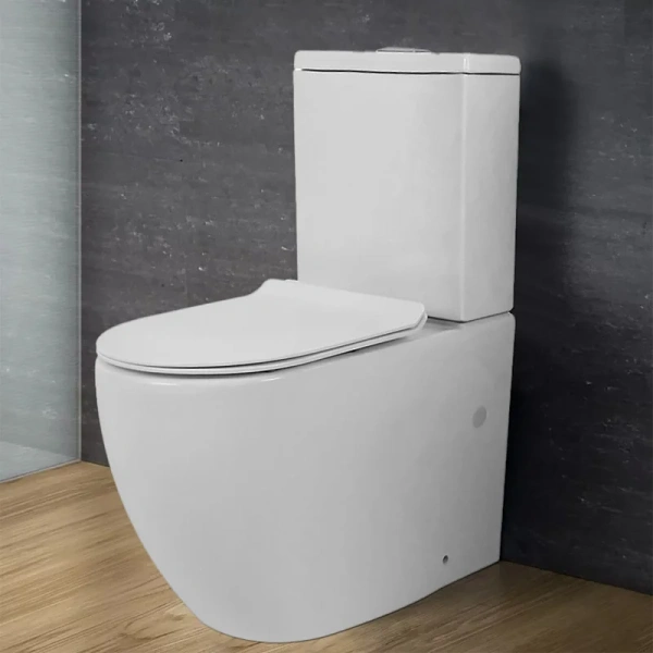 унитаз компакт azario corsa az-2062s-g напольный, безободковый, с бачком и сиденьем микролифт, с арматурой geberit, 63х38х83 см, белый