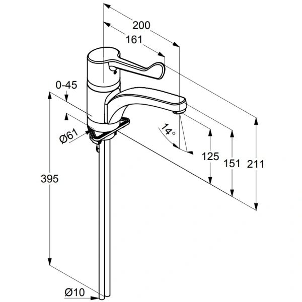смеситель для кухни kludi medi care 349080524