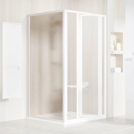 душевая стенка ravak supernova pss-80 940401o2zg профиль белый, стекло sabina grape