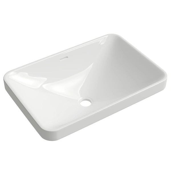 раковина aqueduto inserto ins0210 врезная, прямоугольная, 60x41xh17 см, белый