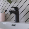 смеситель для раковины aquanet static af330-10b 261820, черный