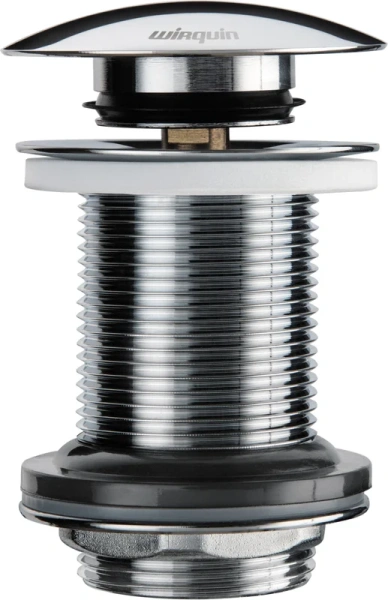 донный клапан wirquin клик-клак 30723104 для раковины, клик клак, без перелива, хром