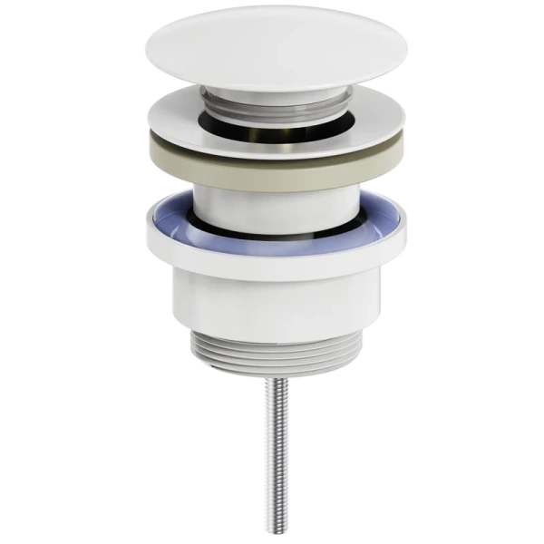 Донный клапан Wonzon & Woghand WW-88SS07-MW для раковины, без перелива, матовый белый