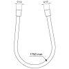 душевой шланг 175 см ideal standard idealrain be175xg