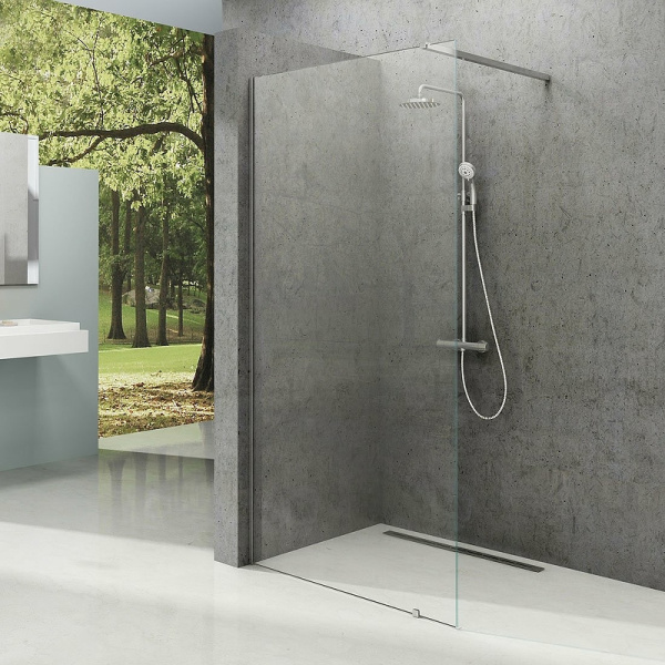 душевая перегородка ravak walk-in wall 150 gw9wp0c00z1 профиль хром стекло transparent