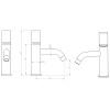 смеситель для раковины boheme stick 121-bb.2 черный матовый
