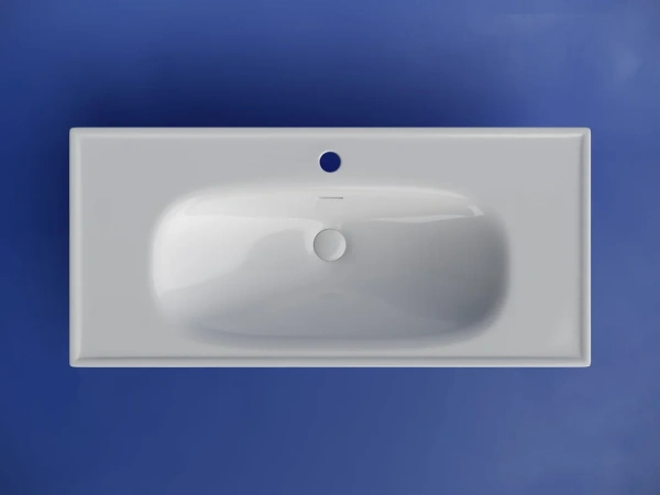 раковина накладная ceramicanova sabo с отверстием под смеситель 100 cn13003 белый