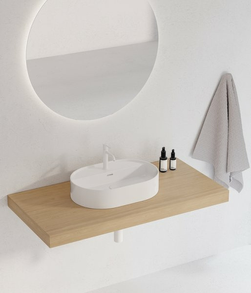 раковина ravak ceramic slim shelf o 55 xjx01155003 белая