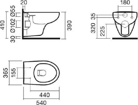 унитаз подвесной sanitana munique s10073651000000