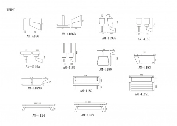 Крючок для полотенца Art&Max Techno AM-E-4186B Хром