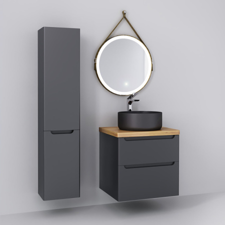 тумба серый матовый 59,5 см jorno wood wood.01.60/p/gr