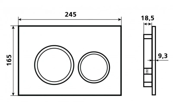 кнопка смыва для инсталляции esbano esinkrg11gm для унитаза, абс-пластик, цвет матовая оружейная сталь