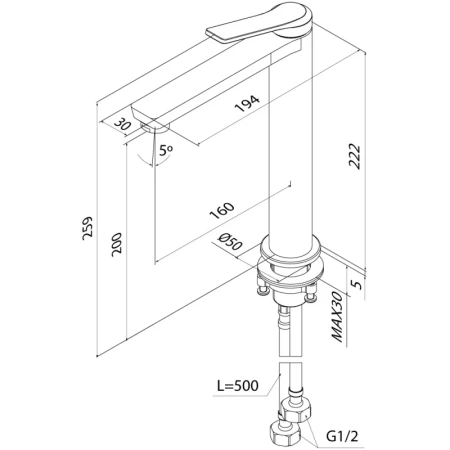 смеситель для раковины iddis parker parbl01i01 черный матовый