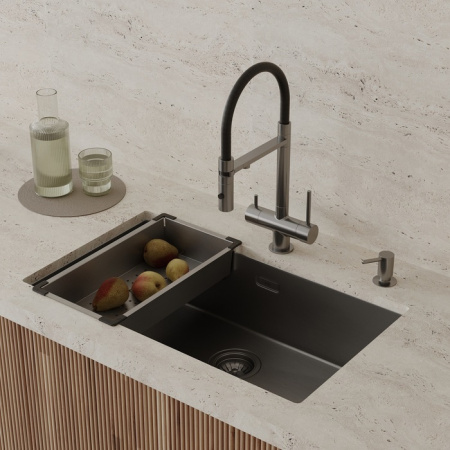 коландер iddis kitchen line kol23gmi59 нержавеющая сталь, графит 426*231