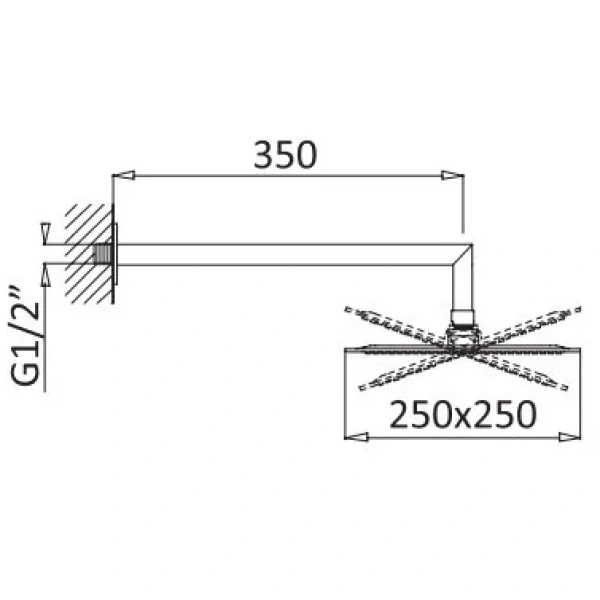 верхний душ cezares czr czr-b-tdd-25-bio белый матовый