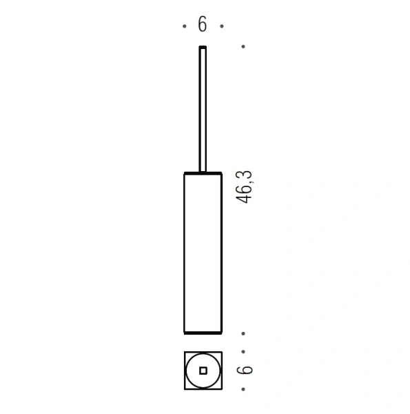 Ёршик для унитаза Colombo Design MiniQ B5006.NM чёрный матовый