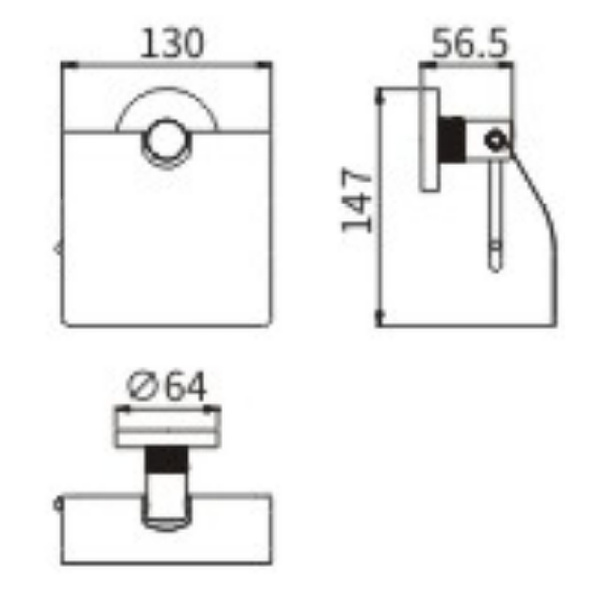 Держатель туалетной бумаги CeramaLux Antica 61207-1 с крышкой Золото