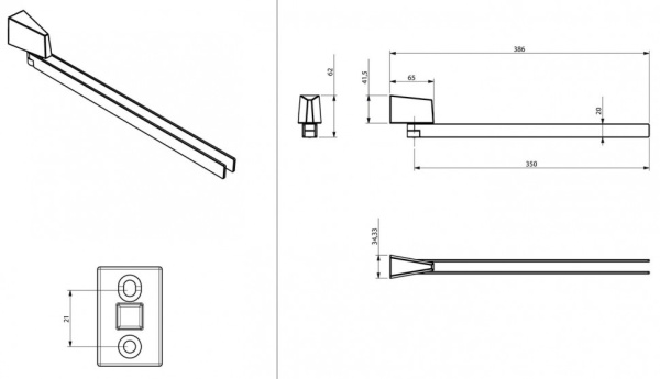 Полотенцедержатель Sonia S-2 156146 поворотный цвет хром