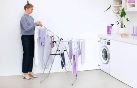 сушилка для белья brabantia hangon 403361 серый металлик