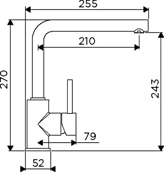 смеситель для кухни omoikiri nakagawa 4994314 шампань