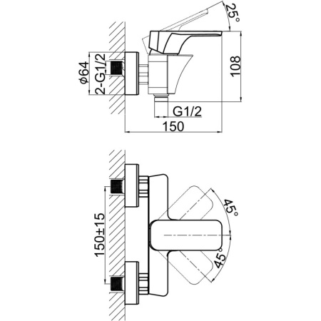 смеситель для душа d&k berlin kunste da1433113 оранжевый