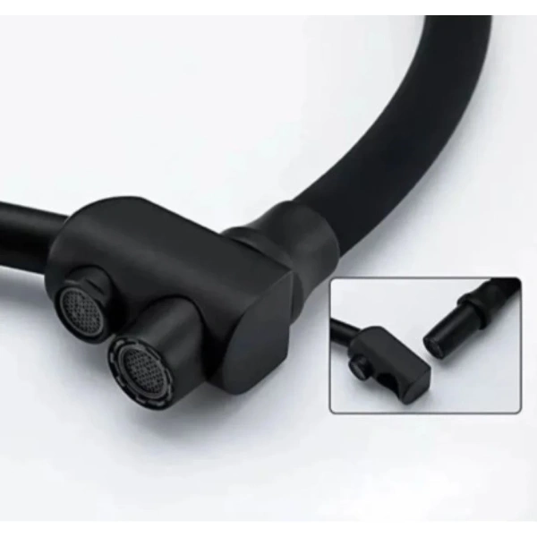 смеситель для кухни haiba hb76855-7 черный матовый