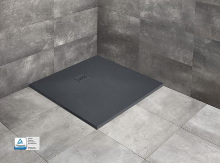 душевой поддон из литьевого мрамора 90×90 см radaway kyntos c anthracite hkc9090-64