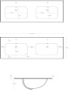 раковина 120 см aquanet flat 00254367 (двойная) белая