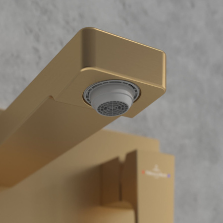 смеситель для раковины с донным клапаном villeroy & boch architectura square tvw12500300076