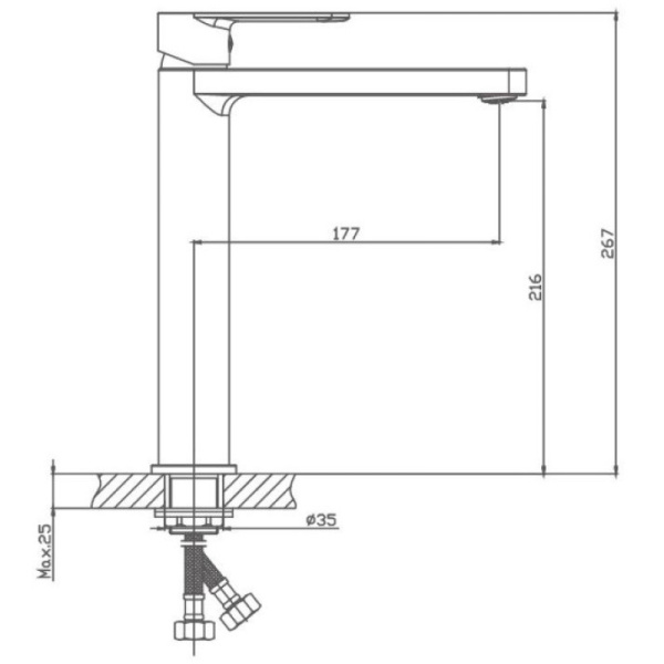 смеситель для раковины haiba hb11617 цвет хром