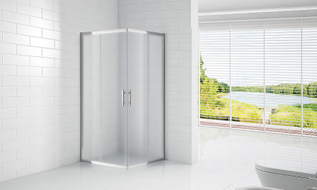 душевой уголок cezares eco 90x90 eco-o-a-2-90-c-cr профиль хром стекло прозрачное