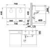 кухонная мойка blanco andano 340/340-u 522983