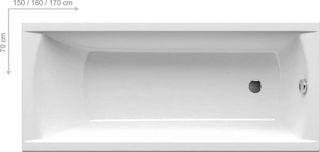 акриловая ванна ravak classic 170x70 c541000000 без гидромассажа