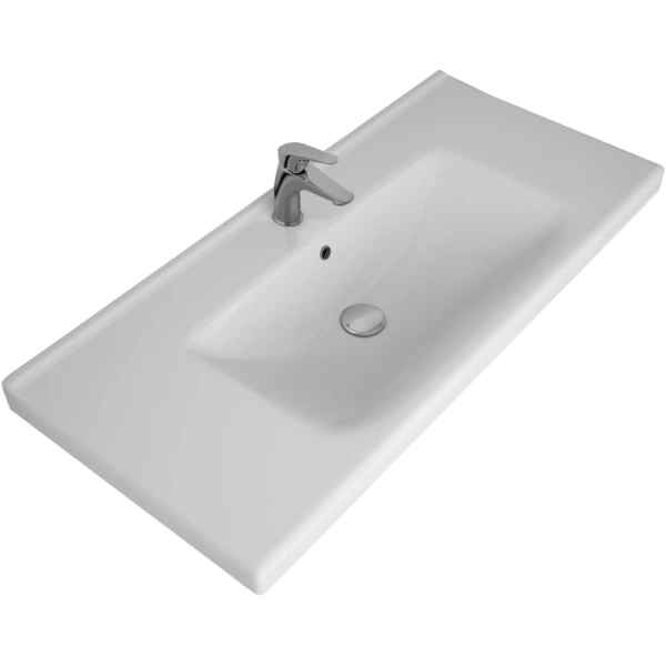 раковина в ванную накладная dreja harmony 100х46, 641259, белая