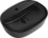 раковина накладная 50 см aquanet lake-2-mb 00273672, черный матовый
