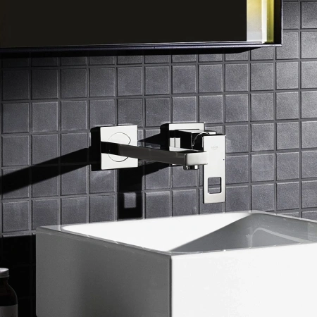 смеситель для раковины без донного клапана grohe eurocube 23447000