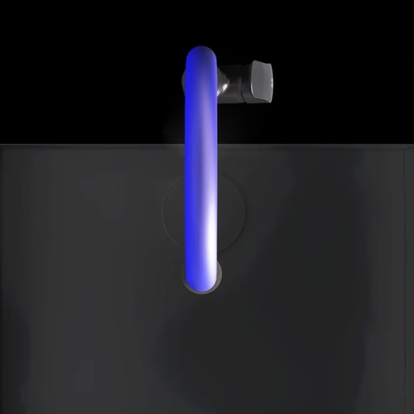 смеситель для кухни am.pm like f8007827 с гибким изливом, синий/ черный