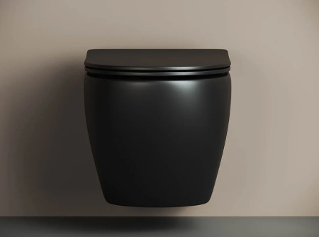 комплект унитаза с инсталляцией ceramicanova metropol cn4002mb_1001b_1000 с сиденьем микролифт и черной матовой клавишей смыва