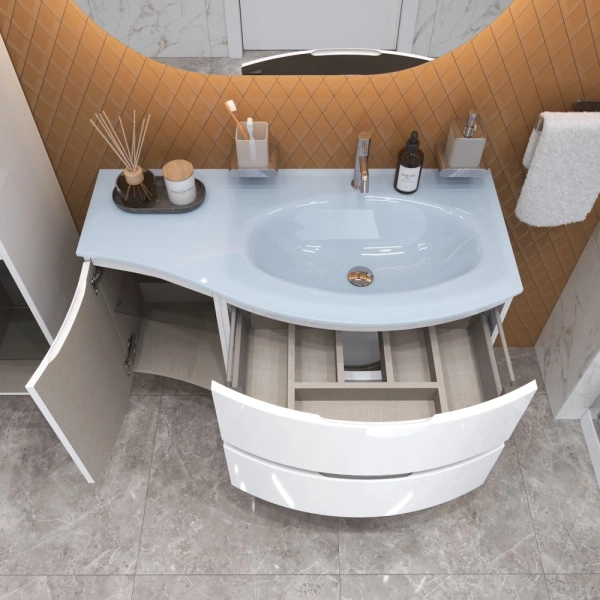 подвесной шкаф cezares vague 34 l 44228 bianco lucido