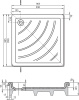 душевой поддон ravak angela 90×90 ex a007701320 белый под облицовку