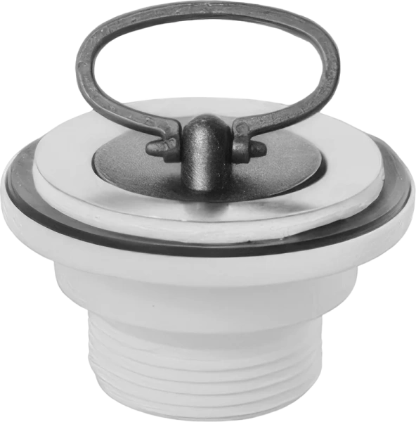 Донный клапан McAlpine MRSKW1 для раковины, без перелива, с пробкой, белый